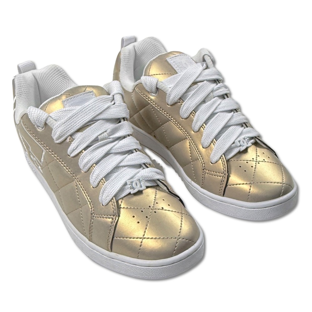 DC Court Graffik Shoes / Sneakers - NEW Womens Size 8 Light Gold - #49625-OF